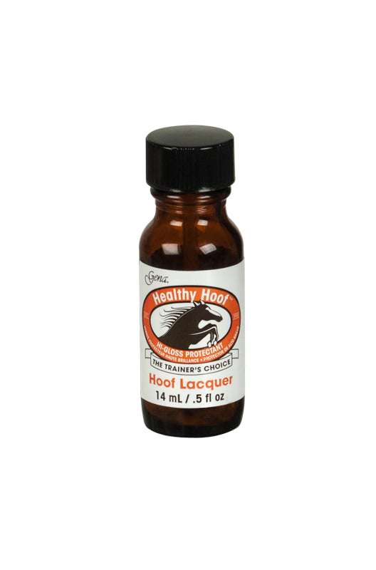 0.5-ounce bottle of Healthy Hoof , Hoof Lacquer Top Coat isolated in white color background