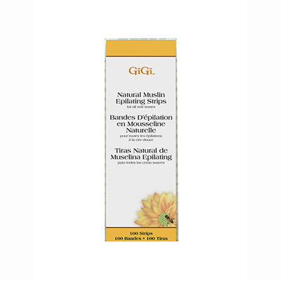 GiGi Natural Muslin Strips, Small, 100 pk