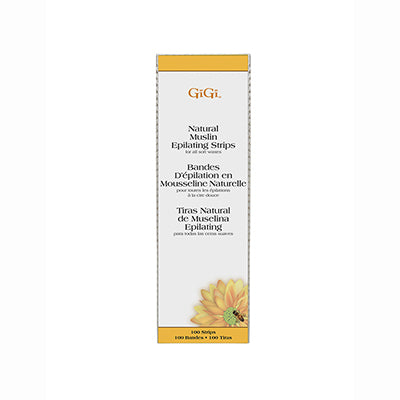 GiGi Natural Muslin Strips, Large, 100 pk