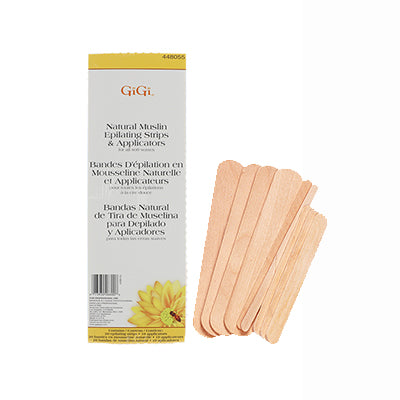 GiGi Natural Muslin Epilating Strips & Applicators, Combo Pack