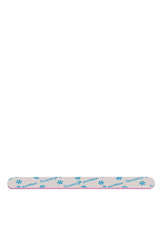 Front illustration of China Glaze - Flowery Standard Pink Core File with 80/100 grit from Flowery with printed text