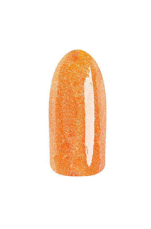EzFlow TruMatch Happy Hour orange nail polish swatch with a glossy, vibrant finish.