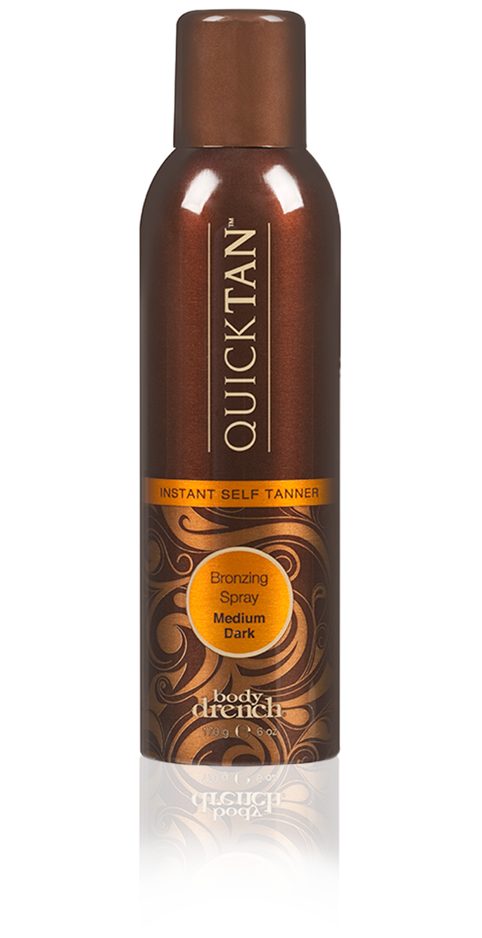 QuickTan Instant Self Tanner Bronzing Spray Medium Dark – 170g / 6oz
Fast-drying bronzing spray for a streak-free, medium-dark tan.