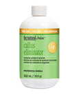 Front view of an 18 ounce bottle of ProLinc Callus Eliminator featuring its product label with information in 3 languages