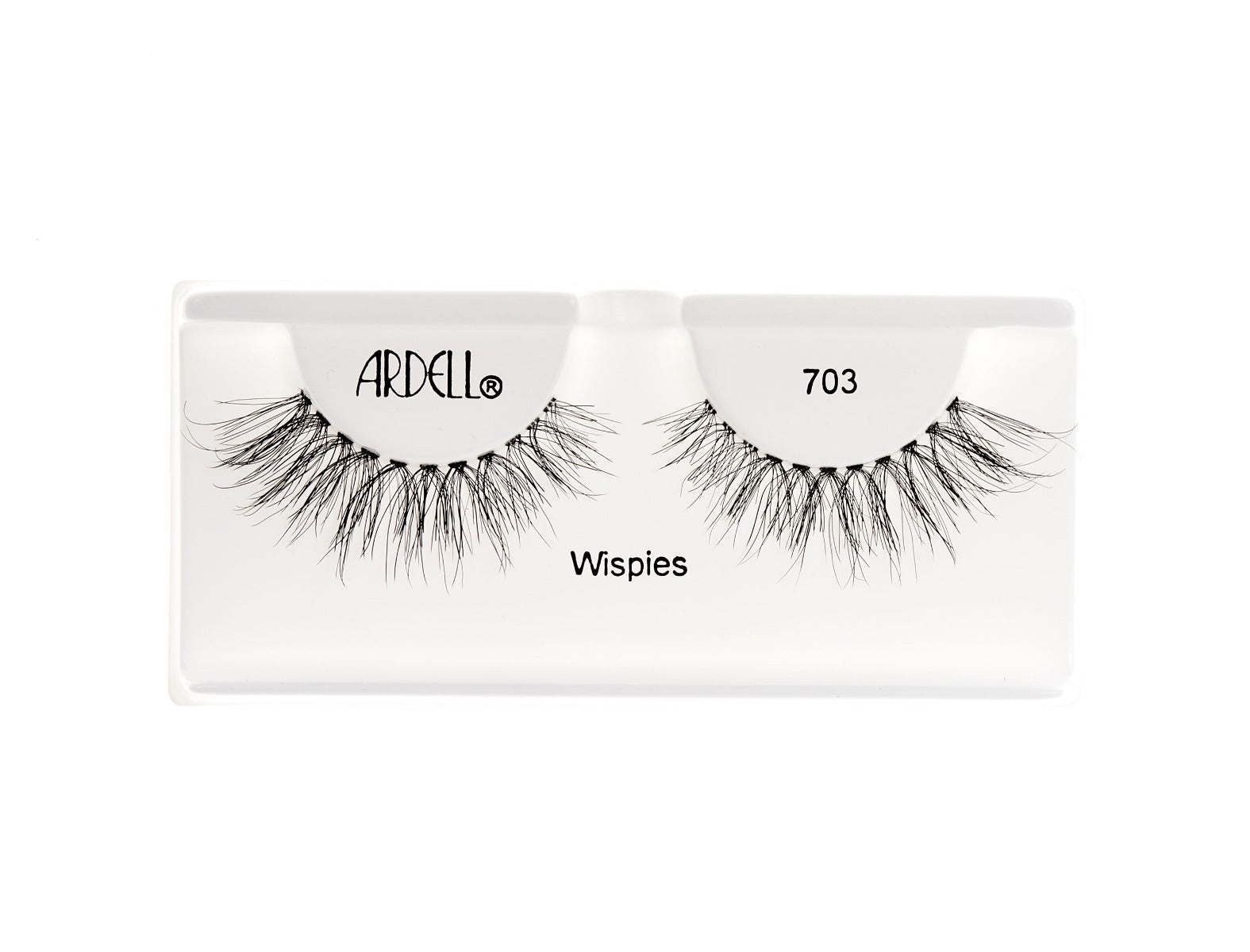 Ardell Wispies 703 False Eyelashes ƒ?? Delicate, fluttery lashes for a soft and romantic eye enhancement.