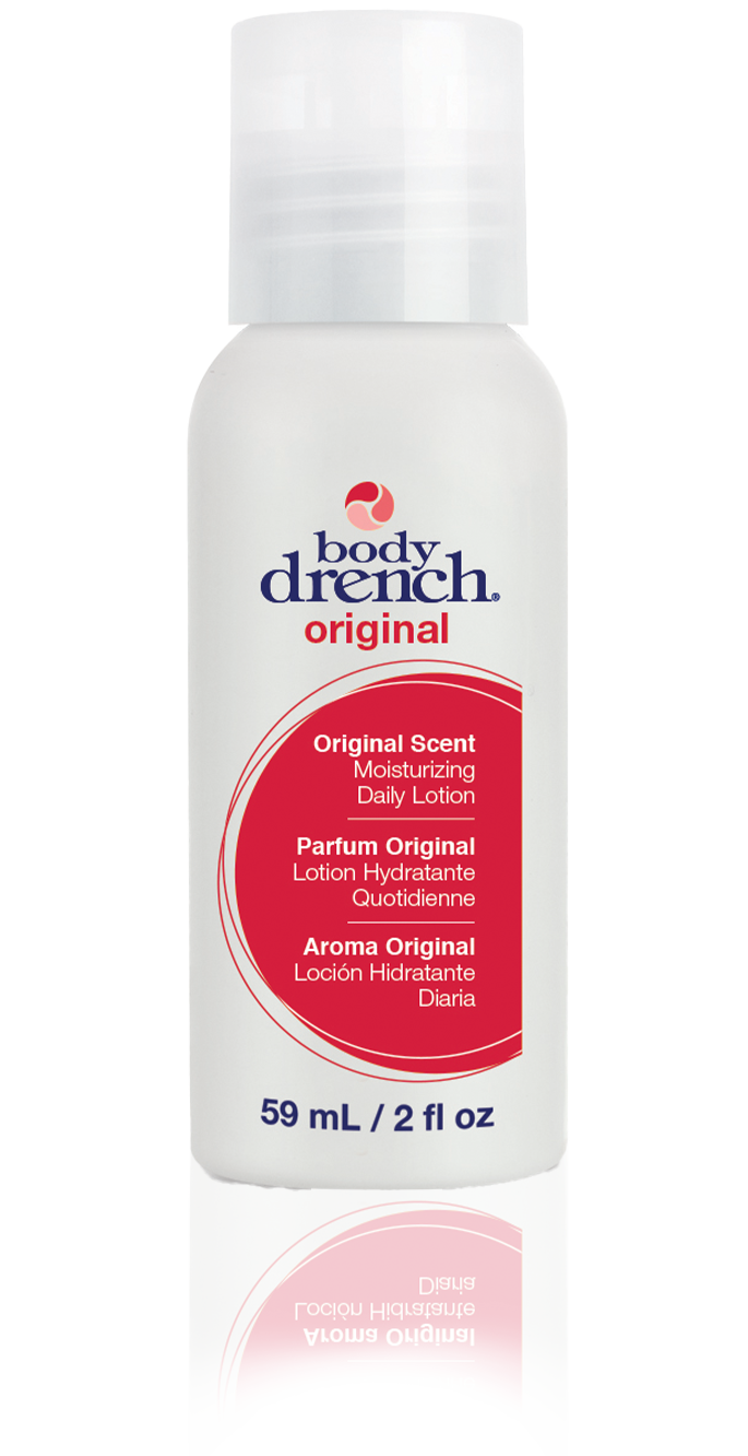 Body Drench Original Scent Moisturizing Daily Lotion for long-lasting hydration, 59ml.