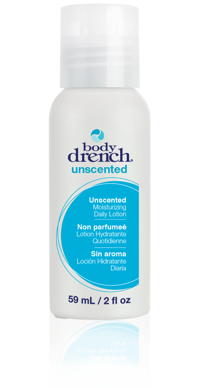 Body Drench Unscented Daily Lotion - Travel Size - 2 fl oz moisturizing lotion for hydration on the go.