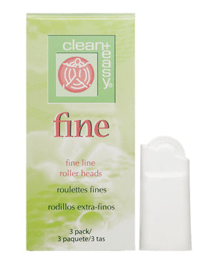 Clean+Easy fine line roller heads for precision waxing, designed for delicate areas.