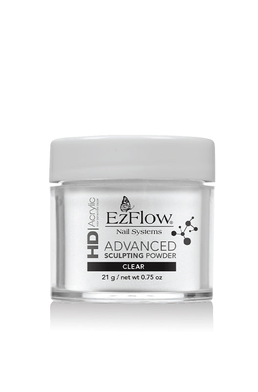 Frontal view of Acrylic Powder Sculpting Powder with Clear Powder Variant in 0.75-ounce flask