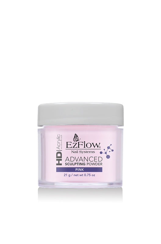 A comprehensive view of EzFlow Acrylic Powder Sculpting Powder in 0.75-ounce pack with printed product labeled text