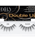 A single pair of Ardell Double Up Lash 206 was placed into its retail wall hook with some texts written on it