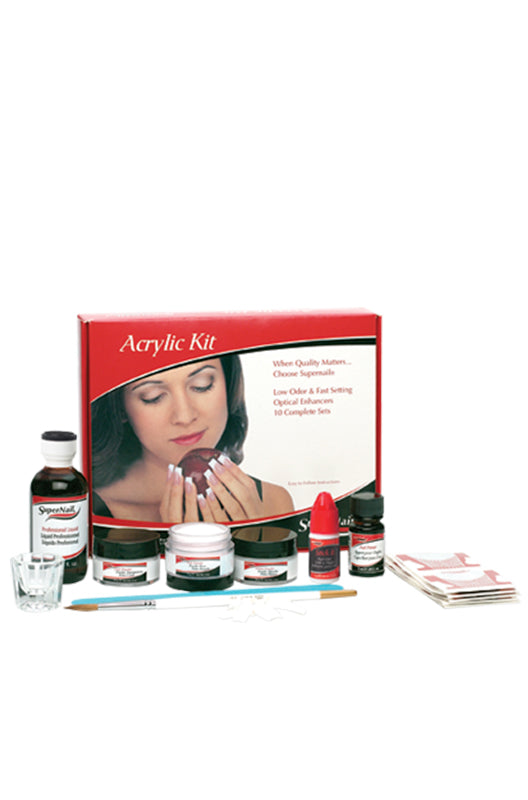 3D illustration of SuperNail French Acrylic Professional Kit , display individually in white color setting