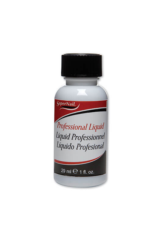 SuperNail Professional Liquid 1oz – 29ml acrylic monomer liquid for smooth application and durable nail enhancements.