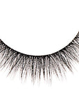 A closeup shot of Ardell's Faux Mink 815 eyelash to show its medium volume, short length, rounded, crisscross lash style