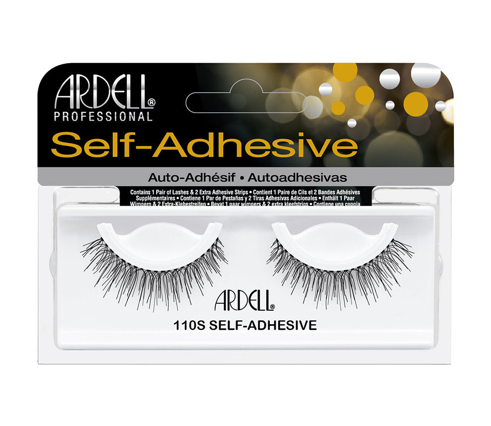 A single pair of Ardell Self Adhesive 110 placed in retail packaging with product description