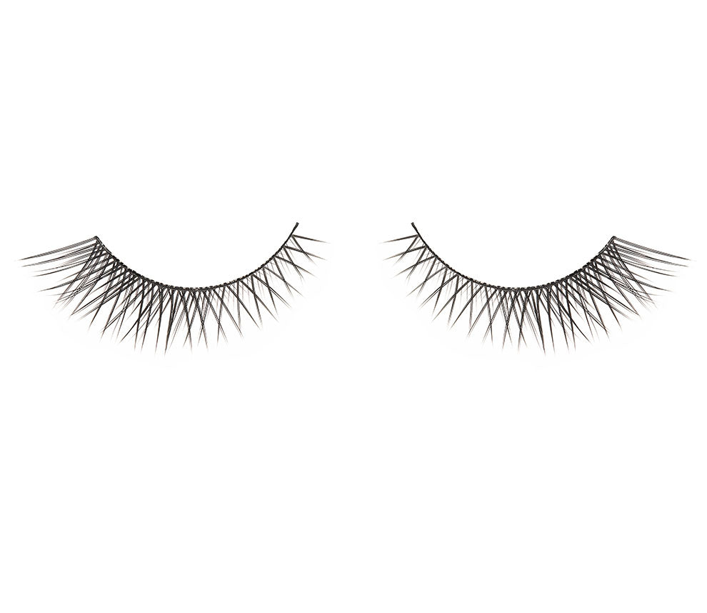 Pair of Ardell Edgy Lash 403 false lashes side by side featuring clustered lash fibers