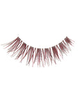 Close-up of an Ardell Demi Wispies Wine false lash for the right eye featuring clustered lash fibers