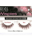 Front view of an Ardell Demi Wispies Wine false lashes set in complete retail wall hook packaging