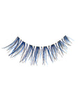 Close-up of an Ardell Demi Wispies Blue false lash for the right eye featuring clustered lash fibers