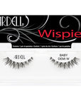 A single pair of Ardell Baby Demi Wispies inside its retail packaging with some texts on it