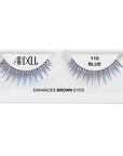 Pair of Ardell Color Impact 110 Blue faux lashes in inner plastic packaging