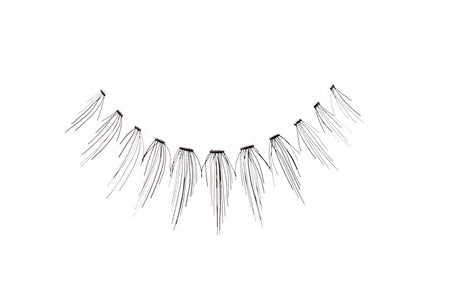 Close-up of an Ardell Chocolate Lash 888 faux lash for the right eye featuring clustered lash fibers