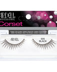 Front view of an Ardell Glamour 412 false lashes set in complete retail wall hook packaging
