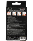 Ardell Nail Addict Artificial Nail with Rainbow french Tips wall hook ready packaging back view with labeled detail