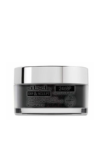 ibd Dip & Sculpt Garter Your Heart nail powder dip in its 2 ounce labelled & capped clear glass jar