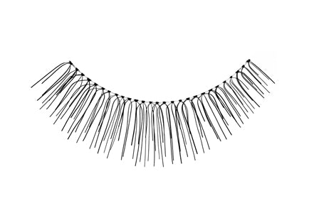 Close-up of an Ardell Beauties Lash false lash for the right eye featuring clustered lash fibers