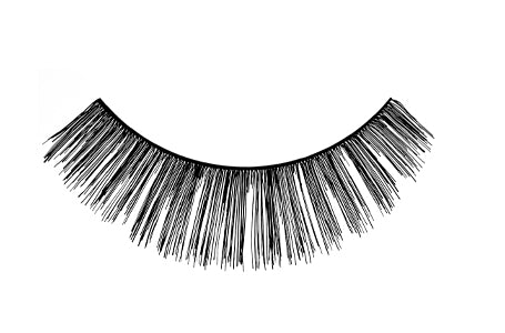 Close-up of an Ardell Natural 103 false lash for the right eye featuring clustered lash fibers