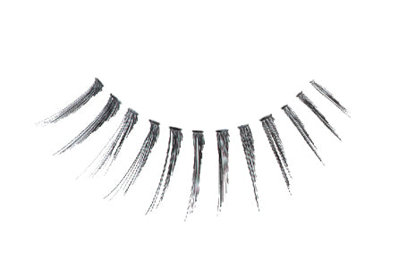 A single Ardell Natural 104 false lashes side-by-side featuring clustered lash fibers