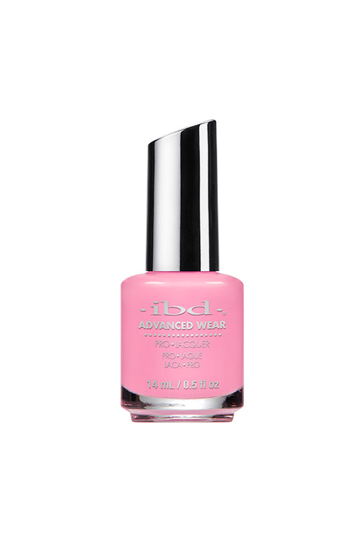 IBD Advanced Wear polish in Macaroon, a bold, bubblegum pink crème that radiates playful energy and fun summer vibes.