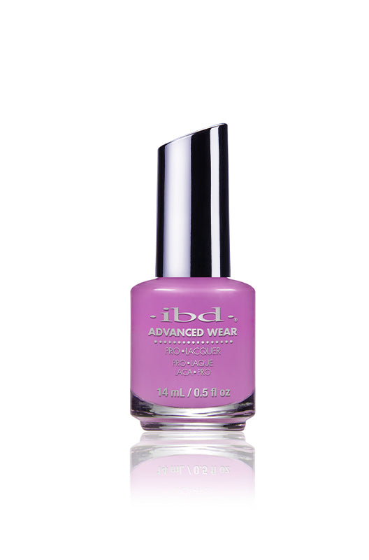 IBD Advanced Wear polish in Cashmere Cutie, a playful orchid pink cream with a flirty, feminine flair.