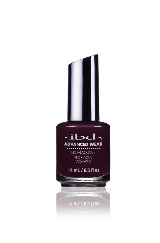 IBD Advanced Wear polish in Inspire Me, a magical berry-black hue that’s rich and mesmerizing.