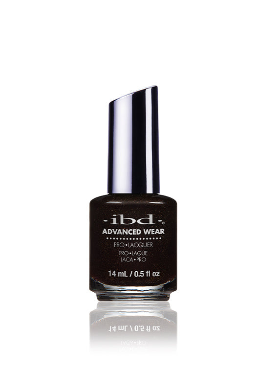 ibd Advanced Wear Dolomite Pro Lacquer - a black cherry glitter finish for a glamorous, multidimensional nail look.