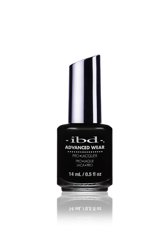 ibd Advanced Wear Black Lava Pro Lacquer - jet black for a sleek, bold, high-shine manicure.