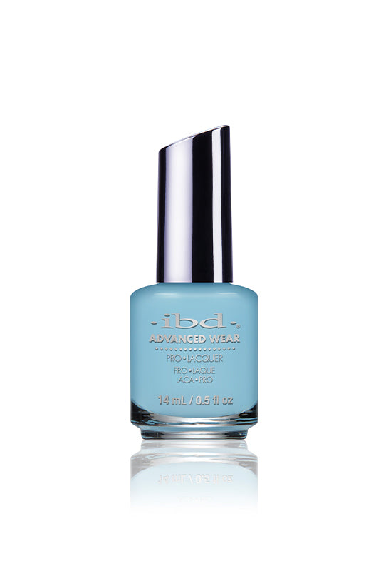 ibd Advanced Wear Full Bluum Pro Lacquer - a pastel sky blue shade for a soft and fresh nail look.