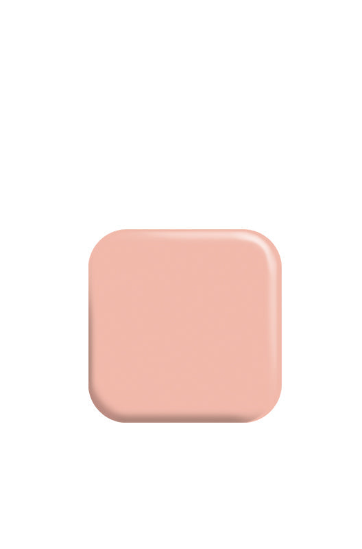 Wide view of a shimmery color pantone in circular square shape in baby pink color shade