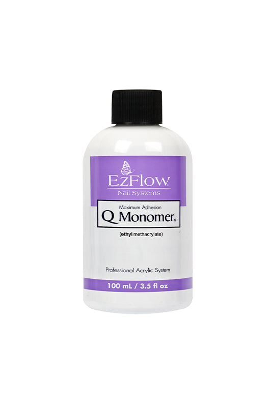EzFlow Q Monomer Acrylic Nail Liquid - 3.5oz - Professional-grade monomer for smooth, durable acrylic nail applications.