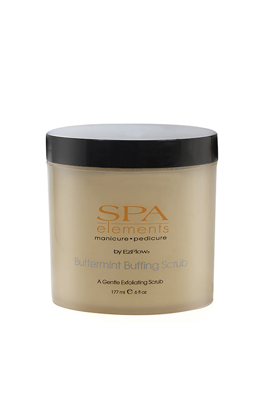 EzFlow SPA Elements Buttermint Buffing Scrub 6oz ƒ?? Exfoliating manicure and pedicure scrub for smooth, soft skin.
