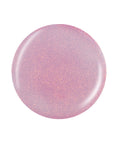 Holographic pink badge sample color Pantone lay in white setting