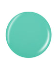 Glossy bright mint round shape sample color swatch badge in white background