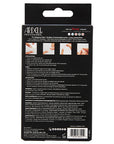 The back labeled details of Ardell Nail Addict Artificial Nail in Ombré Fade variant with a wall hook ready packaging