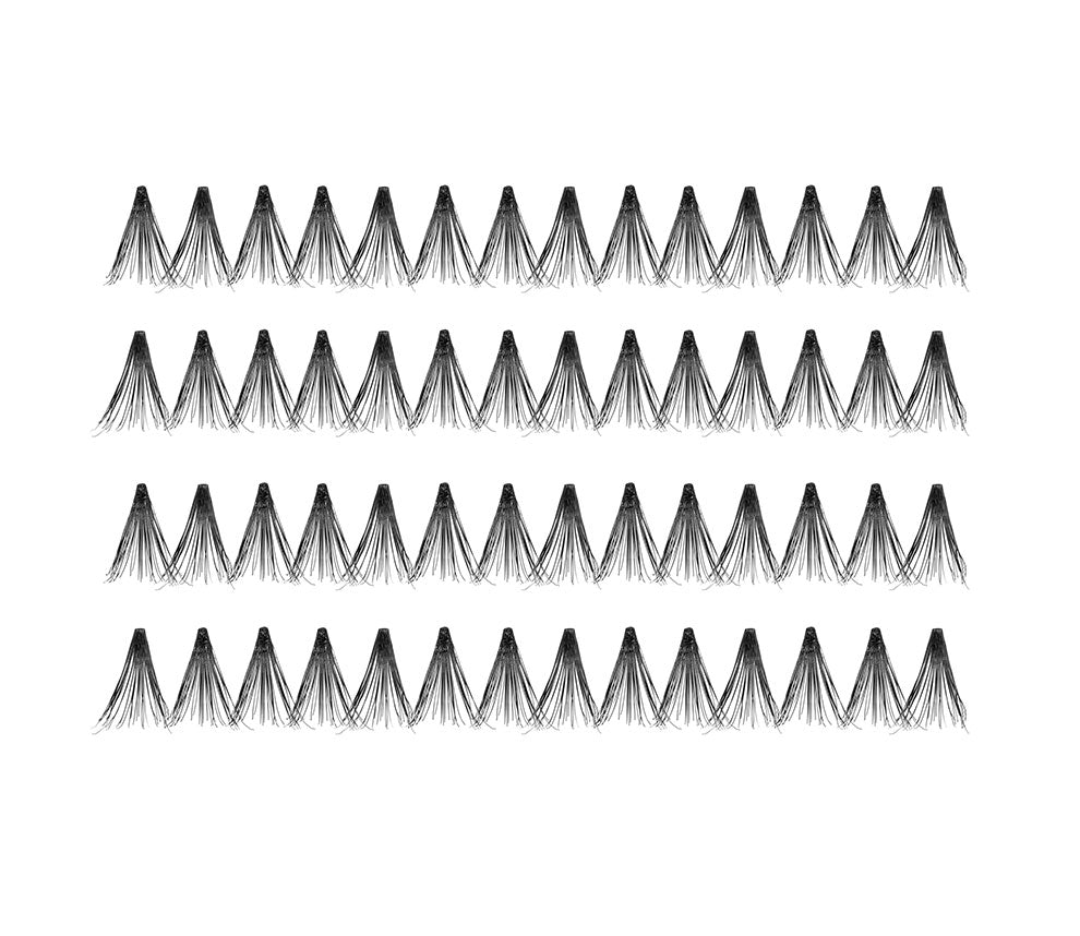 Ardell knot-free triple individual lashes in medium black for added volume and drama.