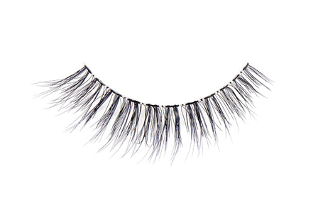 Close-up of an Ardell Natural 174 false lash for the right eye featuring clustered lash fibers