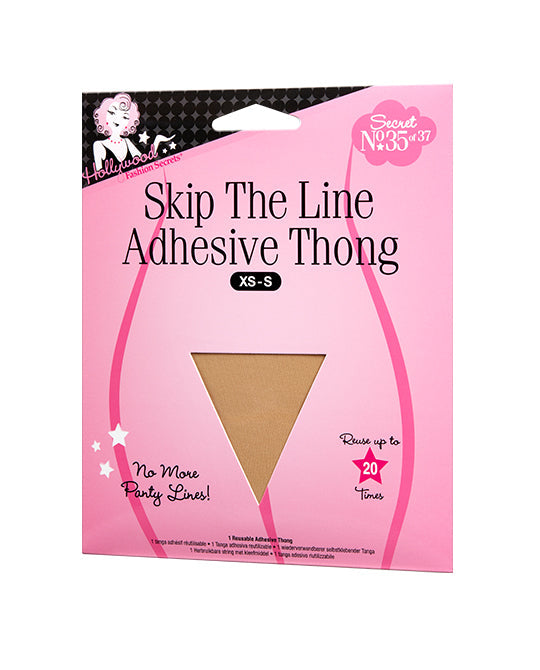 Hollywood Fashion Secrets Skip the Line Adhesive Thong Xs-S - 3