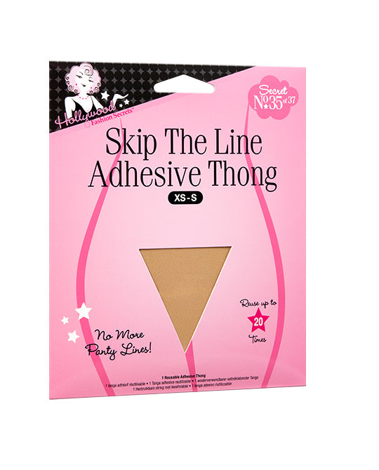 Hollywood Fashion Secrets Skip the Line Adhesive Thong Xs-S - 4