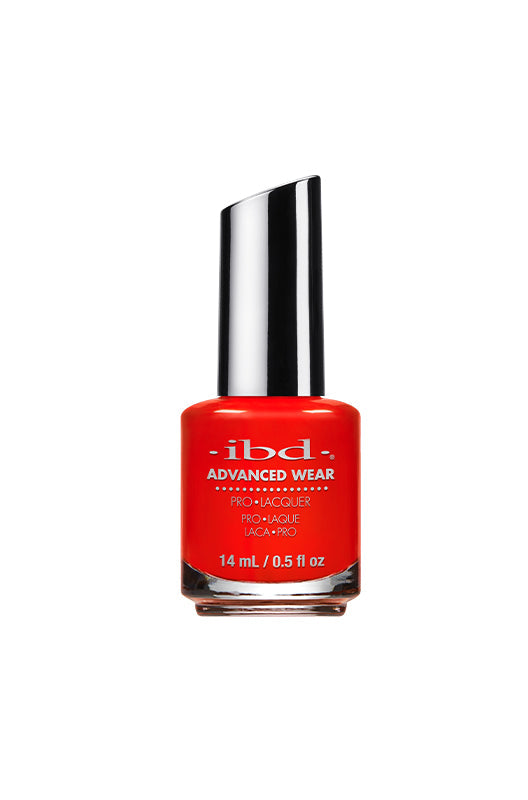 Front view of a 0.5 ounce glass bottle containing ibd Advanced Wear Berlin & Out nail polish