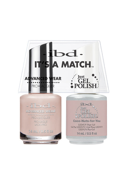 Front facing of 1 pack 0.5 ounce ibd Advanced Wear Color with Nuts For U Just Gel Polish variant
